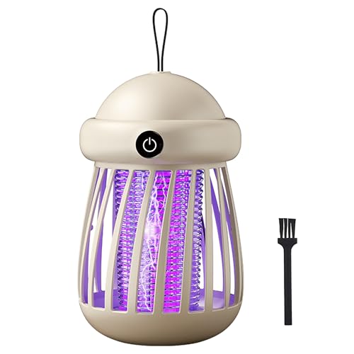 電撃殺虫器 スイッチ付き 捕虫器 虫除け 殺虫ライト UV光源誘引式 蚊取り 殺虫灯 室内 屋外 静音設計 吊り下げ式&据え置き式両用 LED照明付き 強力 省エネ 寝室/台所/居間/オフィス/飲食店/キャンプに最