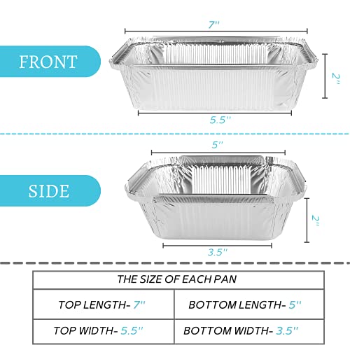 Aluminum Pans Disposable Take Out Containers 1.5 LB Recyclable Tin