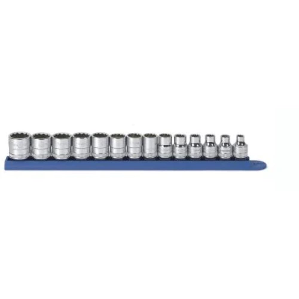 Jeu de douilles 12 pans métrique Clé Magie 14 pièces coffret cliquet 3/8