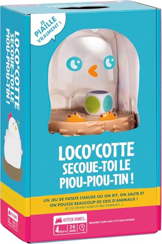 Asmodee - LOCO'COTTE – Interaktives Gesellschaftsspiel für Kinder ab 4 Jahren – Herausforderungsspiel und Schnelligkeit: Schütteln Sie den Bräter – 2 bis 6 Spieler – 2 Minuten – Batterien Nicht im