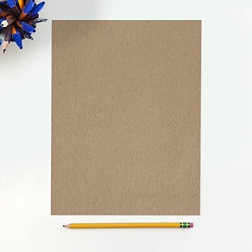 Luxpaper 8.5" X 11" Cardstock | Letter Size | Oak Woodgrain | 111Lb. Cover | 50 Qty #TOP2