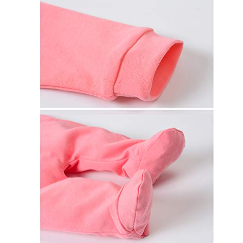 Baby Rompers 3-Pack, Lange Mouwen Rompertjes Jongens Meisjes Met Voeten Nachtpak Katoen Baby Onesie Kleding voor 0-12… - Image 5