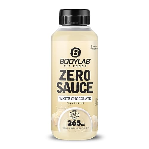 Bodylab24 Zero Sauce Weiße Schokolade 265ml, kalorienarm, nur 3-9 kcal je 15g Portion, fett- und zuckerreduziert, perfekt zum Verfeinern von Gerichten, als Sauce oder Dressing, ideal für jede Diät
