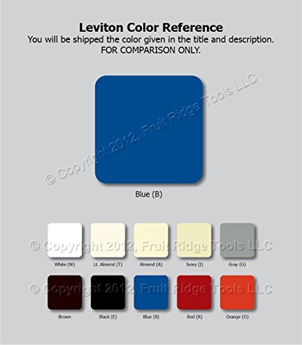 Image of Leviton PJ8-BU 1-Gang, 1-Duplex, Midway Nylon Wallplate, Midway Size, Blue, 2 Pack