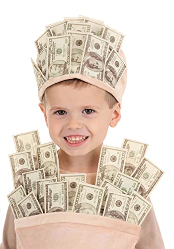Disfraz de bolsa de dinero para niños miniatura 4