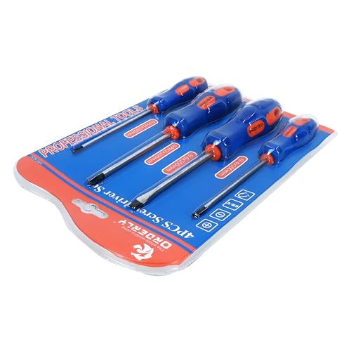 Image of NFI essentials 5 pieces Screwdriver Includes 2 Slotted & 2 Phillips Tip Screwdriver, Professional Multipurpose Magnetic Screwdriver Set for Household, etc.