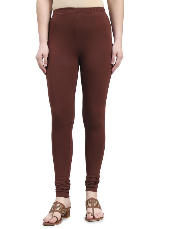 Image of GO COLORS Soft Cotton Stretch Churidar for Women | Breathable, Mid Rise, Full Length