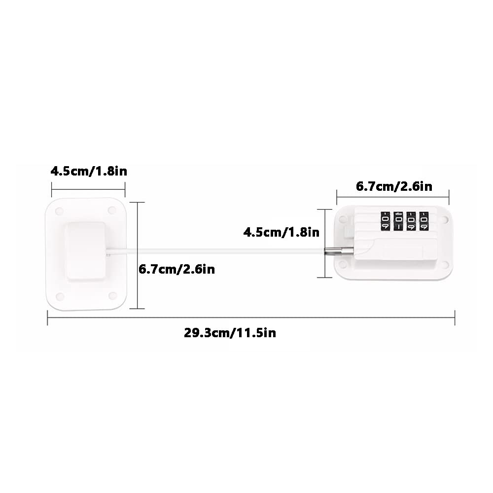 Lot de 5 serrures entrebâilleurs de fenêtre pour réfrigérateur, armoire, tiroir, réfrigérateur, congélateur, fenêtres