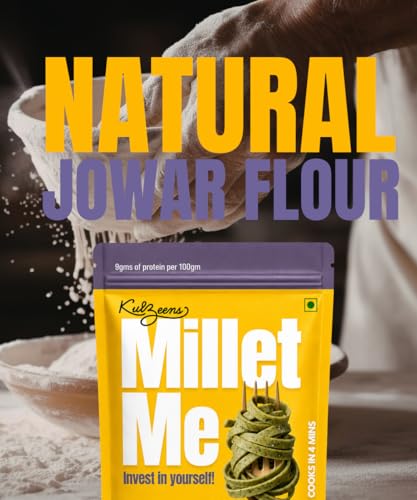 Image of Millet Me by Kuizeens Spinach Jowar Fettuccine Pasta - 110g Each, Pack Of 1 | Gluten-free Sorghum Pasta | Natural Spinach, High Fiber & Iron | Vegan & Maida-free