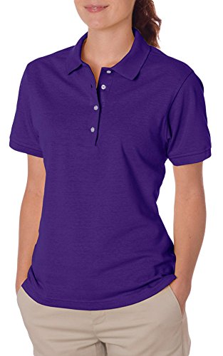 Jerzees Jersey Polo Shirt with Spotshield, M, Deep Purple