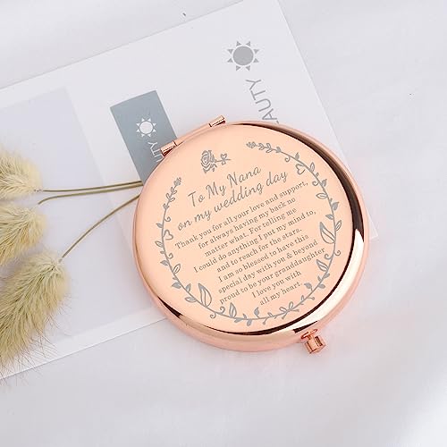 Espejo compacto redondo Rose Gold UJIMS miniatura 3