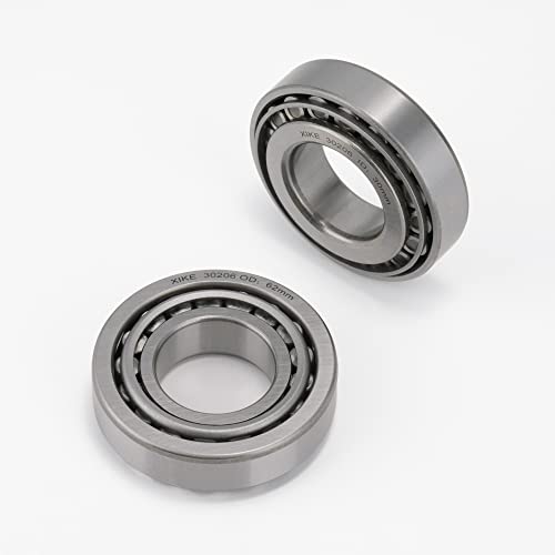 XIKE 2 Pcs 30206 Tapered Roller Bearings 30x62x17.25mm Cone and Cup Set, Fits DIY/ATV/Auto/Truck/Trailer Wheels, Transmission＆Engine, Industry/Engineering/Agriculture/Garden Machinery and Reducer.