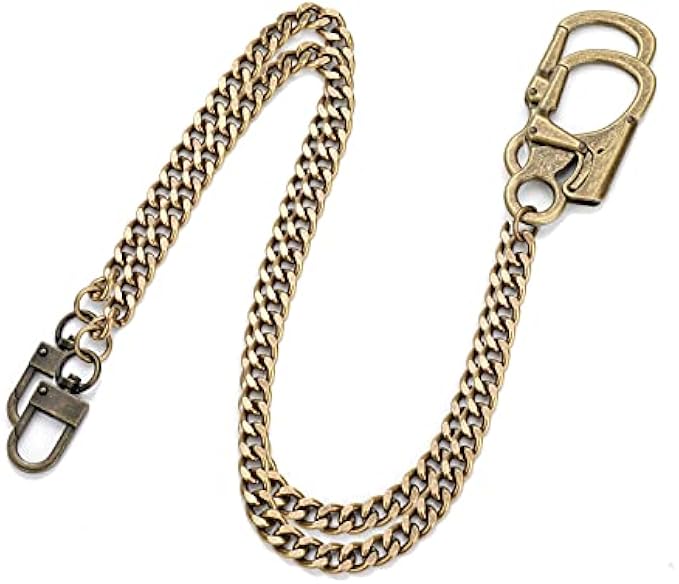 Ahiller Biker Wallet Chain, Heavy Duty Pocket Chain with Round Buckle, Men's Keys, Jeans, Pants, Wallets & Handbags