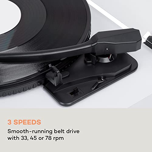 Auna Platine Vinyle Bluetooth, Tourne Disque Vinyle USB avec Haut parleur, Tourne-disques Audio Vinyle 33 tours, Chaine… - Les Beatles, Paul McCartney, John Lennon, RIngo Starr, George Harrison Auna Platine Vinyle Bluetooth, Tourne Disque Vinyle USB avec Haut parleur, Tourne-disques Audio Vinyle 33 tours, Chaine… – Image 5