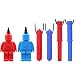 Chew Necklace by GNAWRISHING - 6-Pack (Robo, Diamond and Cylinder）- Perfect for Autistic, ADHD, SPD, Oral Motor Children, Kids, Boys, and Girls (Tough, Long-Lasting)