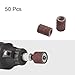 HARFINGTON 50pcs Sanding Drums 1/4 Inch Mini Sanding Sleeves 120 Grit Sanding Bands for Drum Sander Rotary Tools