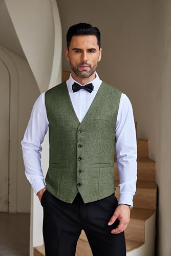 COOFANDY Men Casual Suit Vest Formal Dress Vest Slim Fit Waistcoat Business Wedding2