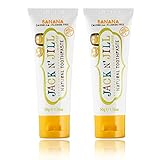 Jack N' Jill Natural Kids Toothpaste - Banana - Organic, Gluten Free, Vegan, BPA Free, Fluoride...