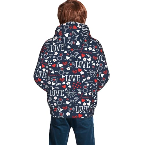 Hearts Arrows Kid Hoodies Boys Sweatshirts Girls Pullover with Pocket4