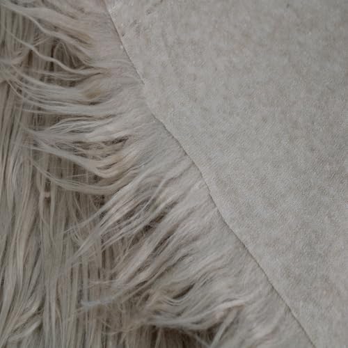 Luxurious Mongolian Faux Fur Fabric by the Yard – Fluffy Shaggy Mohair for Costumes, Plush Toys, Apparel, Home Décor, and Creative Crafts in Oatmeal 5 Luxurious Mongolian Faux Fur Fabric by the Yard – Fluffy Shaggy Mohair for Costumes, Plush Toys, Apparel, Home Décor, and Creative Crafts in Oatmeal - Image 4