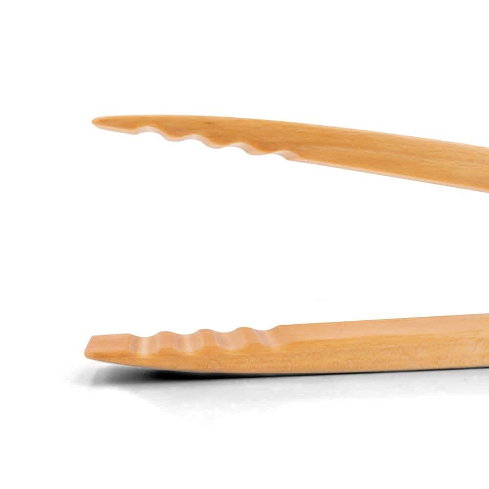 Zetzsche Grillzange 60 cm XXL mit Namen oder Wunschtext graviert inkl. Geschenkverpackung, Design Holzzange Greta, Buchenholz, perfekt zum Grillen, Raclette oder Küche