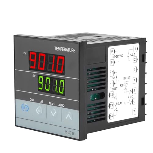 Régulateur thermique PID numérique MC701 capteur K et PT100 sortie relais SSR