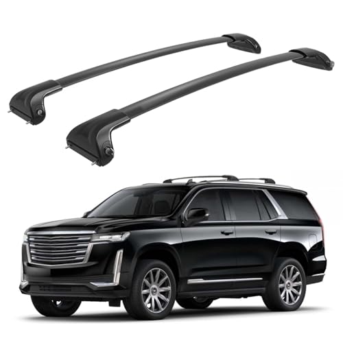 HmmtyRack 330lbs Lockable Roof Rack Cross Bars Fit for 2015 2016 2017 2018 2019 2020 Chevrolet Suburban/Tahoe GMC Yukon & Yukon XL Cadillac Escalade & Escalade ESV Aluminum Roof Rails Crossbar
