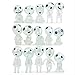 QWYU Lot de 15 figurines Studio Ghibli Princesse Mononoke Noctilucence Kodama Arbre Spirit Toys Résine Collection Modèle Jouets
