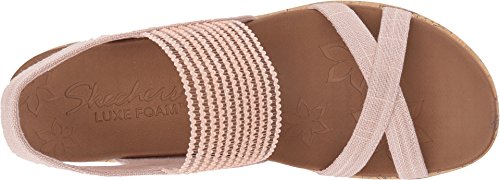 Skechers Skechers Cali Womens Beverlee-High Tea Wedge Sandal,pink,8.5 M US