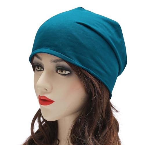 Image of ZLYC Cotton Thin Slouchy Beanie Hat for Men Women Fashion Soft Stretch Knit Skull Cap