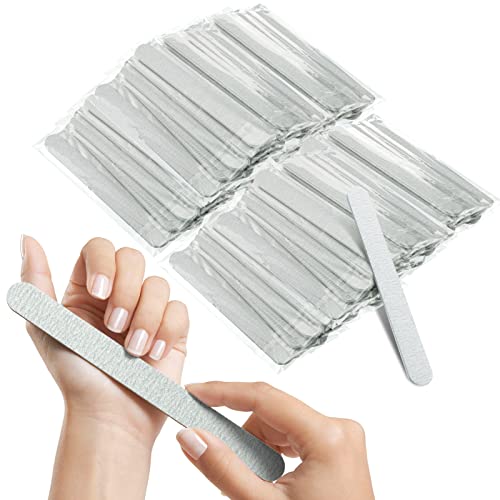 Limes à ongles grain 100/180 en lot de 100 pièces sous emballage individuel pour manucure
