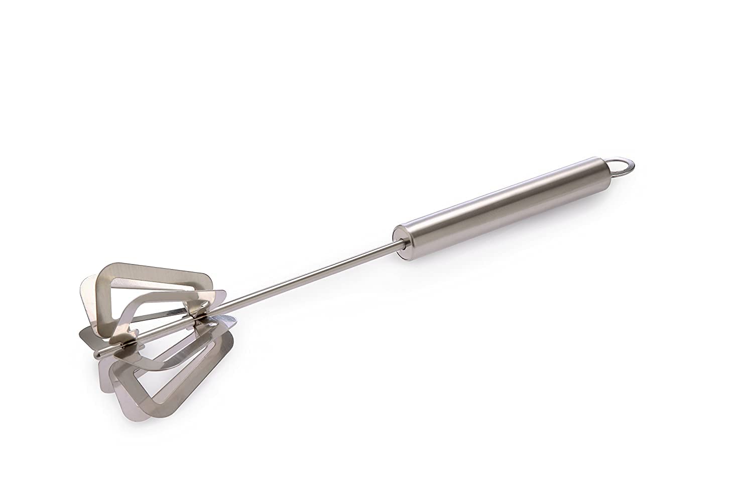 Yoshata Power Free Stainless Steel Hand Push Whisk Hand Blender, Mathani, Ravai, Madhani Silver Pack of 1