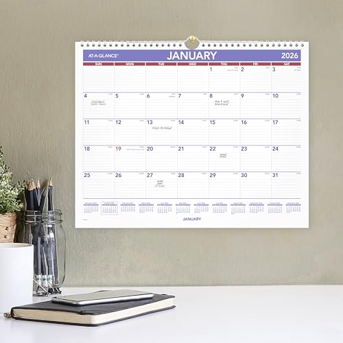 Image of AT-A-GLANCE 2026 Wall Calendar, 15 inch x 12 inch, Medium, Wide (PM82826)