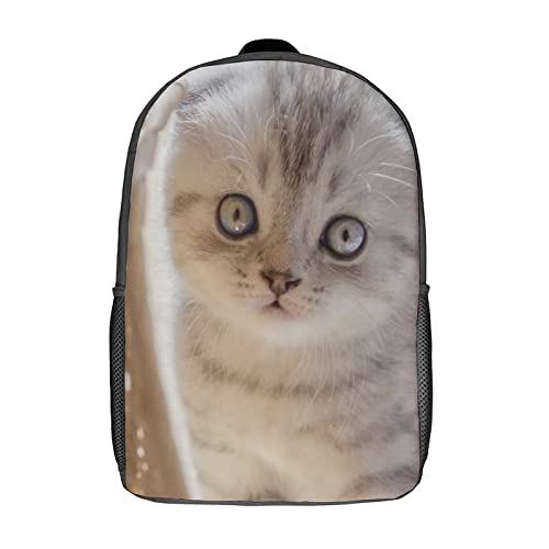 Sac à dos école chat 17 pouces grande capacité pour soulager le dos des ados