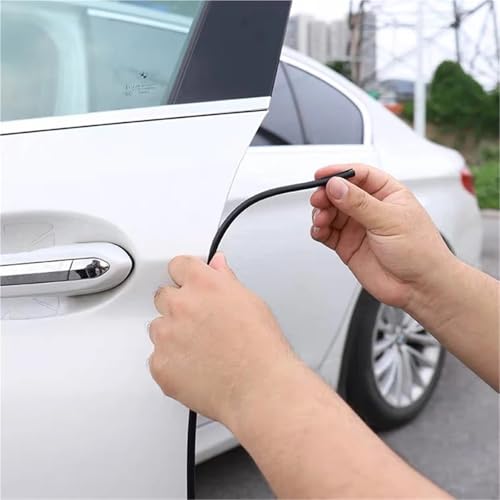 Bande anti-collision de porte auto joint caoutchouc noir en U - 5