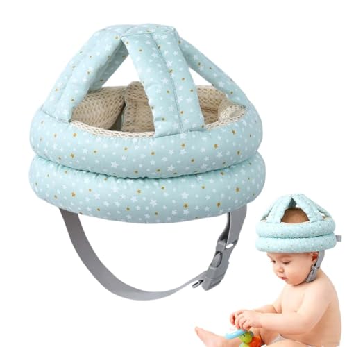 Casco para bebé Primeros Pasos Gorro de cabeza para bebés y niños pequeños I Casco de seguridad ajustable para niños de 6 a 24 meses Anticaídas Transpirable y seguro Casco para recién nacidos (B)