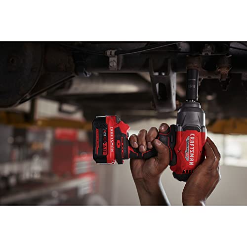 Craftsman V20 RP Impact Wrench, Cordless, Brushless, High Torque, 1/2", 4Ah Battery and Charger Included (CMCF940M1)