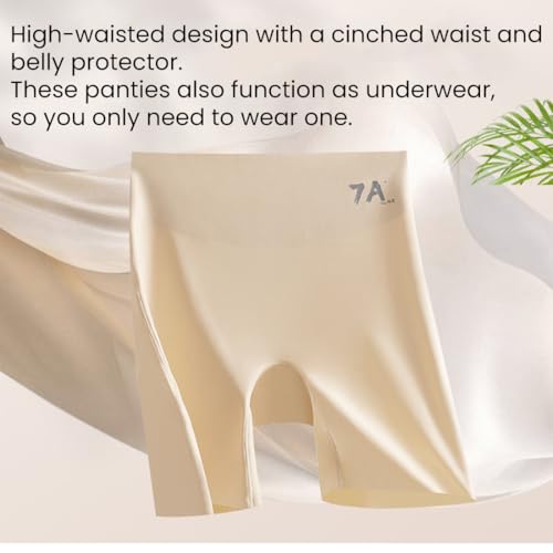 Choosemuc Underwear, Women High-Waist Ice Silk Underwear with Tummy-Control Hip-Lifting, Stretch No Show Breathable4