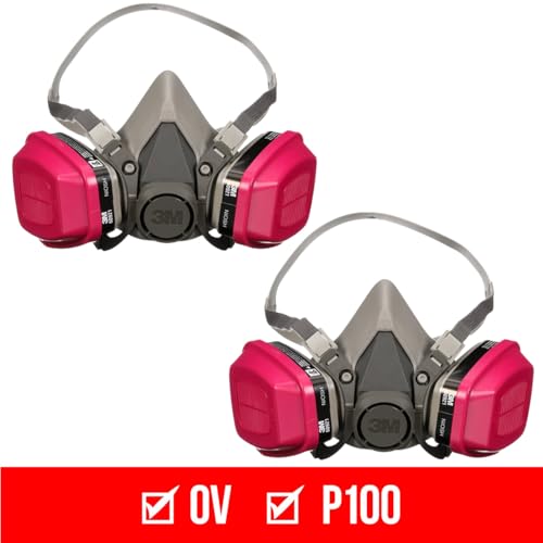 Image of 3M P100 /OV Odor /Particulate Multi-Purpose Reusable Respirator 65021, NIOSH-APPROVED Organic Vapor Cartridge, Medium