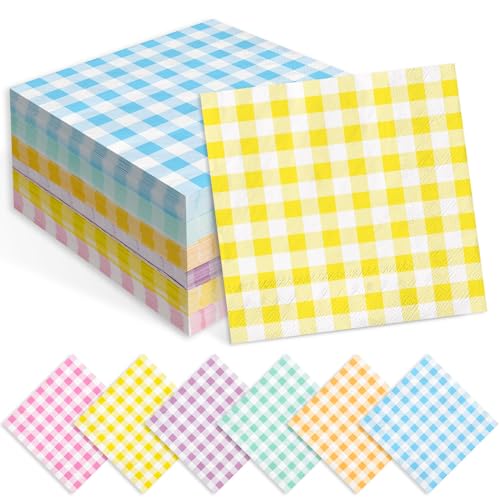 Servilletas de papel a cuadros para decoración de mesa de eventos y cócteles