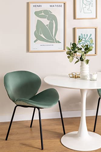 SKLUM Sedia da pranzo in velluto Fior Verde Abete