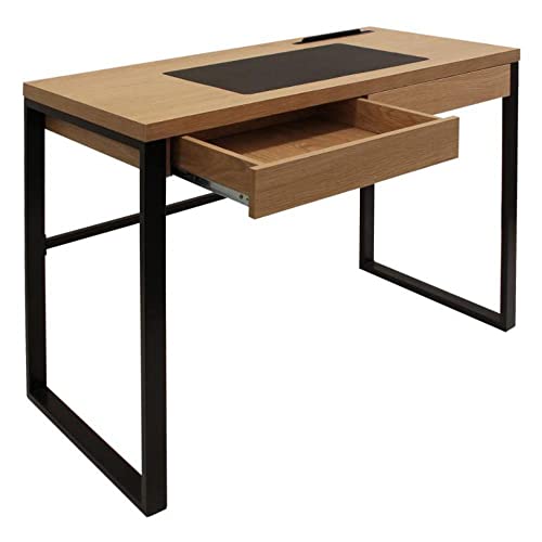 THE HOME DECO FACTORY HD3722 Bureau en et Metal + metal Bois 100x50,30x74 cm