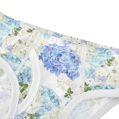 Boys' Exclusive Briefs Toddler Underwear 95% Combed Cotton Boxerbriefs 2T Hydrangea Pattern Flower 664