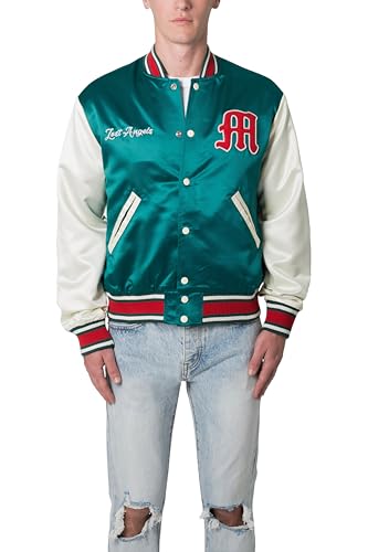 mnml Men's Satin Varsity Jacket