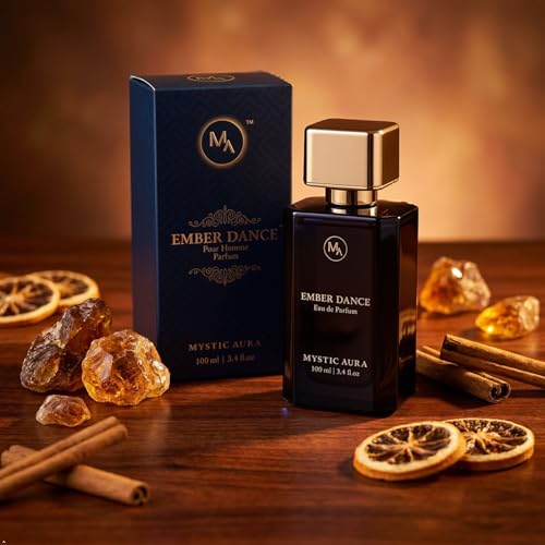Image of MYSTIC AURA Ember Dance Pour Homme | Eau de Parfum for Men | 100ml | Spicy Aromatic Fragrance, Long Lasting Luxury Scent, Vegan, IFRA Compliant