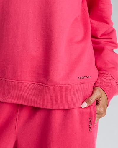 bebe French Terry Sweatshirt for Women, Crewneck Sweatshirts for Women, Sweatshirt Loungewear - Image 6
