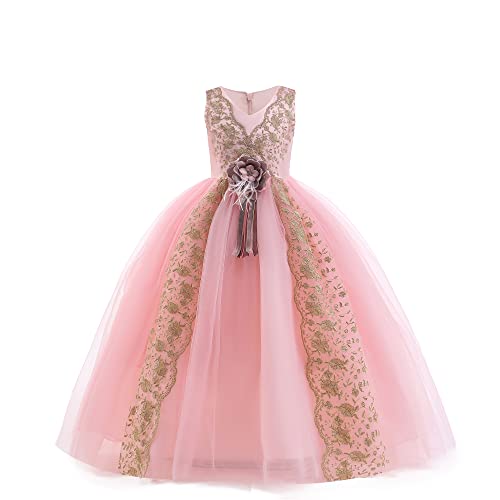 Robe rose pour fille de 7-8 ans pour bal de fin d'année et cortèges