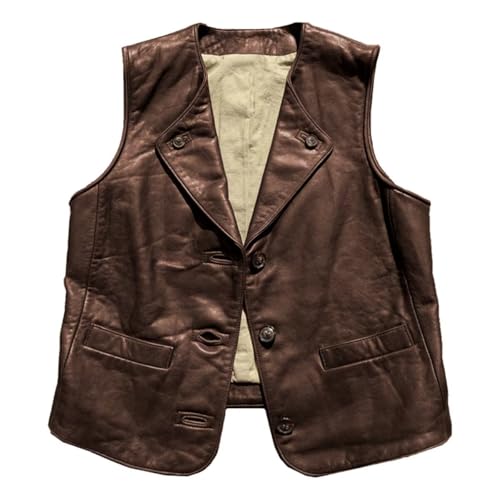 Men's Faux Leather Suit Vest Motorcycle Biker Vest Casual Western Sleeveless Jacket2