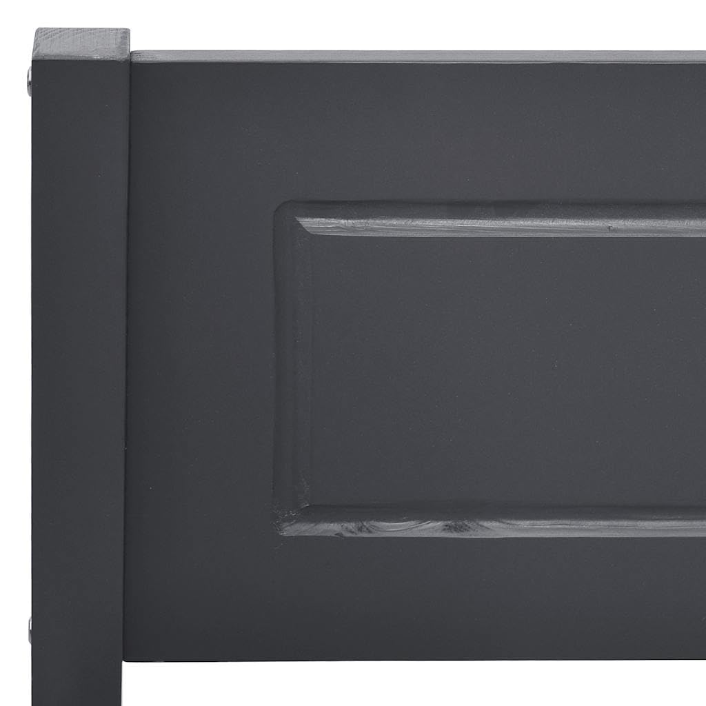 Massivholzbett Kiefer Grau 120x200 cm, Robustes Bettgestell Schlafzimmer Möbel mit Lattenrost, Langlebiges Plattformbett für Erwachsene, Modernes Design Wohnaccessoire