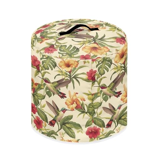 Image of Cozeyat Flower Hummingbird Kitchen Decor Accessories Appliance Dust Cover for Electric Pressure Cooker /Air Fryer /Rice Cooker /Steamer /Toaster,Pressure Cooker Cover 3 qt